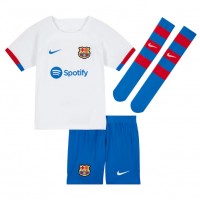 Dětský Fotbalový dres Barcelona Ferran Torres #7 2023-24 Venkovní Krátký Rukáv (+ trenýrky)